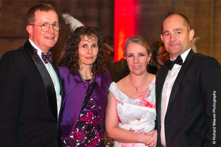 Cathedral Architect Robert Kilgour and Dr Louise Massey with their guests Rachel Palmer and Mark Powles of RRA Architects. Photograph credit to Richard Weaver Photography