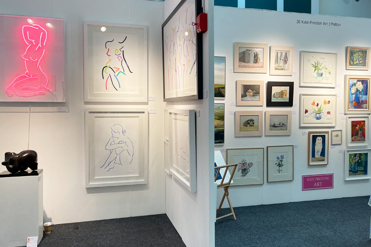 Fresh: Art Fair show a huge range of art from 45 galleries representing over 500 artists, including Kate Preston Art shown here to the right.