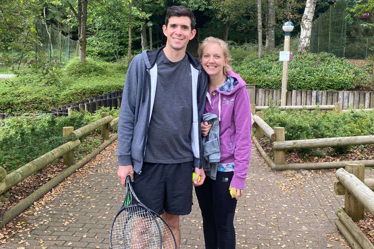Anyone for tennis? RRA Associate, Tom Froggatt and his wife Louisa, joined us fresh from their honeymoon after having been married only two weeks before.