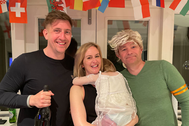 RRA Associate, Alex Gibbons and his family, won the magnum of European wine for the Eurovision Knowledge Quiz. We didn't know he was such an expert in Eurovision.