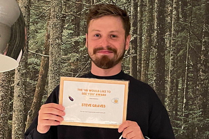Senior Project Designer at RRA, Steve Graves, won the 'HR would like to see you award.'